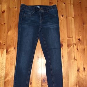 Dark wash jean leggings